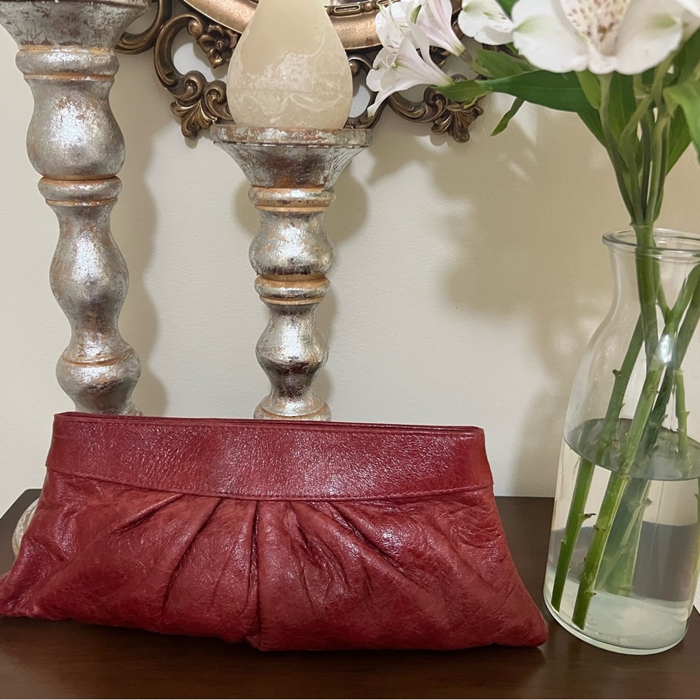 Lauren Merkin Leather Clutch Purse